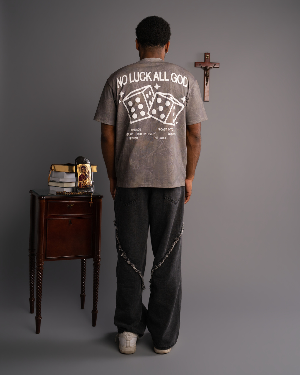 NO LUCK ALL GOD Tee